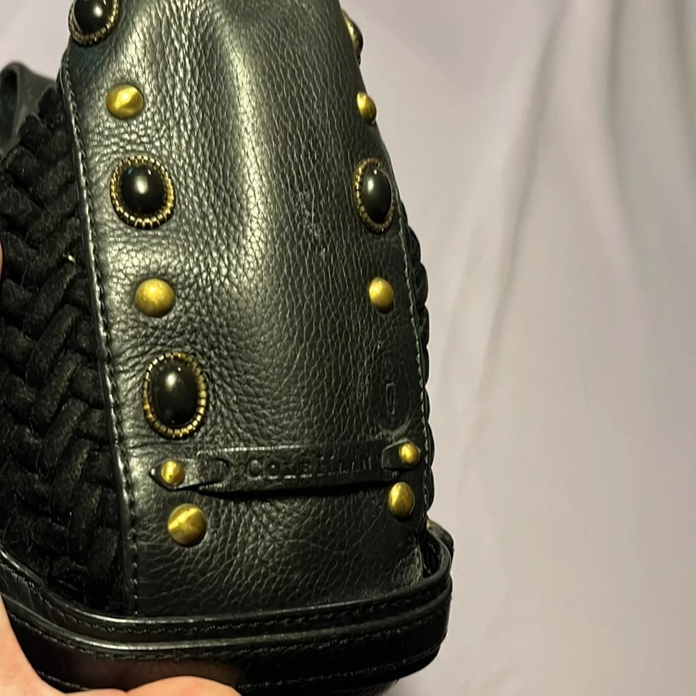 Cole Haan leather / velvet bag